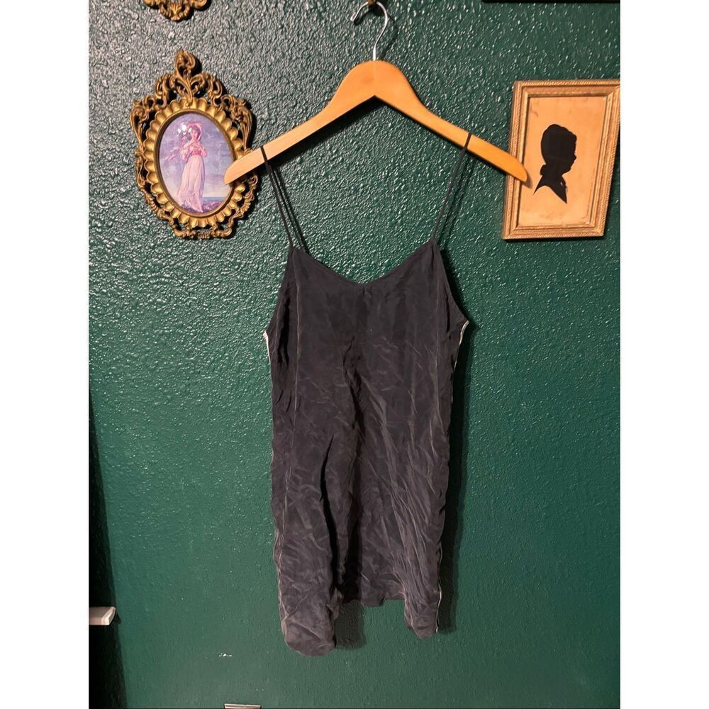 Women's Tribe Kelley Blue Side Stripe Sleeveless Slip Mini Dress Medium M
